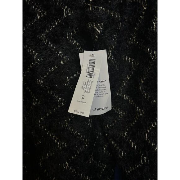 Chico's Zig-Zag Fuzzy Soft Jacquard Pullover Sweater NWT Size US LARGE - Picture 8 of 10